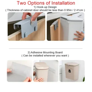 Wall-Mounted Smart Lid Trash Can