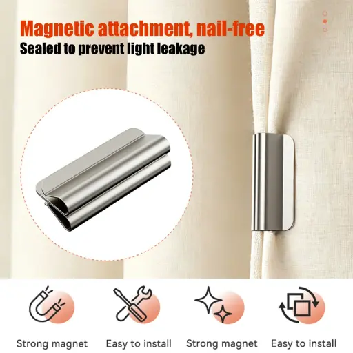 Curtain Lock Magnetic Light-Block Seal Clips