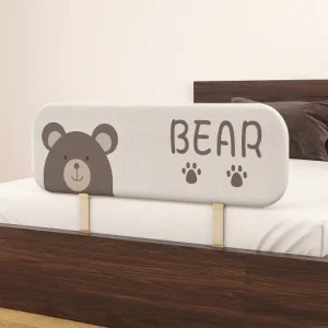 Cute Bear Anti-Fall Foldable Safety Bed Fence