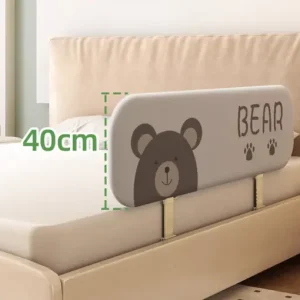 Cute Bear Anti-Fall Foldable Safety Bed Fence