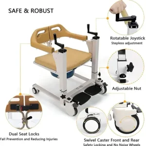 Elderly Patient Transfer Lift Handicapped Wheelchair