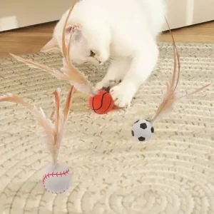 Feather Ball Cat Teaser Interactive Toy