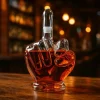 Middle Finger Crystal Clear Fun Decanter