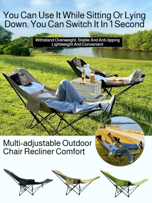 Relax Everywhere Reclining Outdoor Lounge Camping Chair
