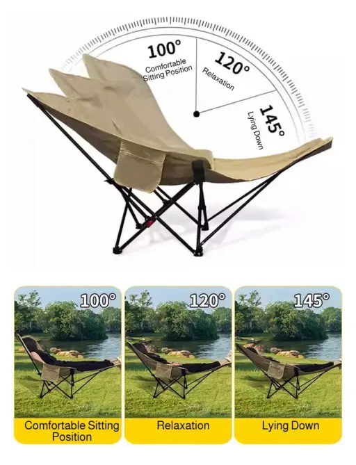 Relax Everywhere Reclining Outdoor Lounge Camping Chair