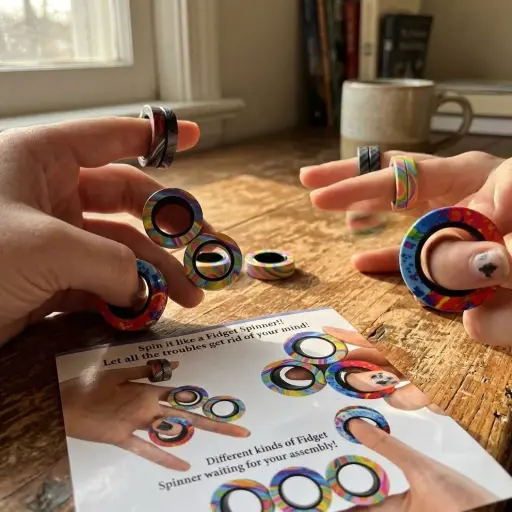 Spin Loop Magnetic Fidget Spinner Ring