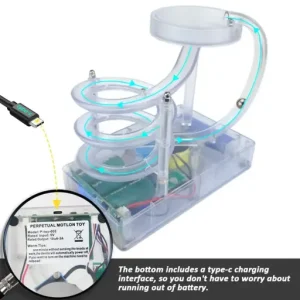 Wooden Perpetual Spiral Motion Kinetic Ball Roller Science Toy