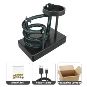 Wooden Perpetual Spiral Motion Kinetic Ball Roller Science Toy