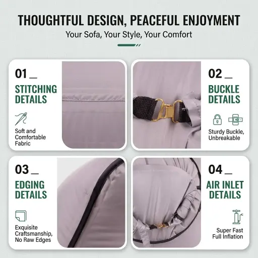 Carry Anywhere Quick Inflatable Mini Lounge Chair