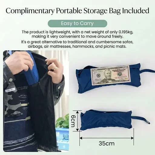 Carry Anywhere Quick Inflatable Mini Lounge Chair