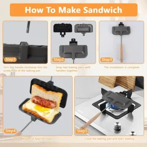 Double Sided Non-Stick Sandwich Maker Pan