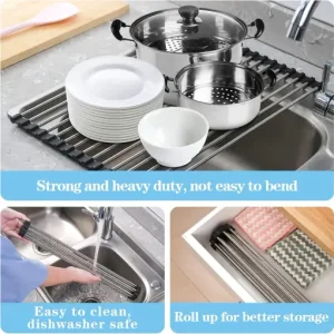 Foldable Over Sink Dish Drying Rack