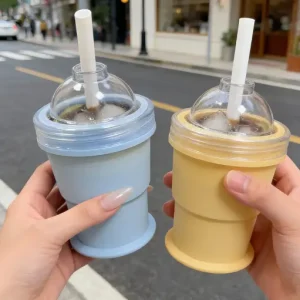 RoundRoll Foldable Silicone Ice Ball Drink Cup