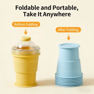 RoundRoll Foldable Silicone Ice Ball Drink Cup