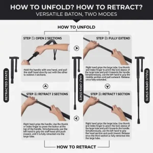 Telescopic Instant-Deploy Outdoor Stick