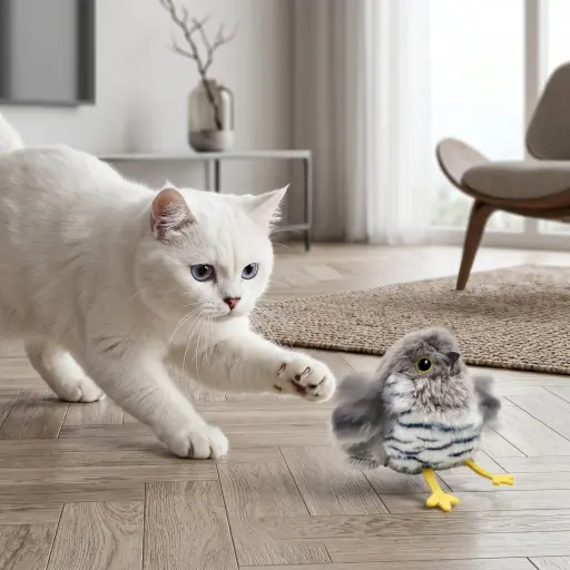 Chirping Bird Motion Cat Teaser Toy