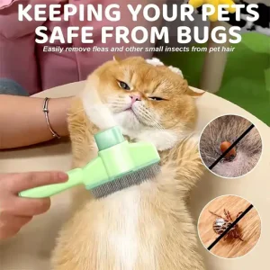 Flea Removal Easy Self-Cleaning Pet Brush