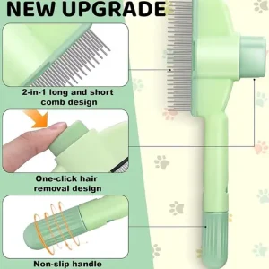 Flea Removal Easy Self-Cleaning Pet Brush