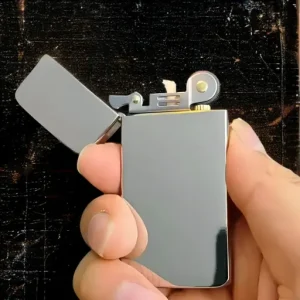 Simple Brushed Ultra Thin Windproof Copper Lighter