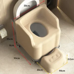 Heavy-Duty Portable Potty Seat Toilet Chair