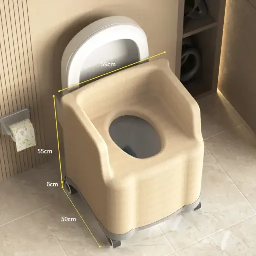 Heavy-Duty Portable Potty Seat Toilet Chair