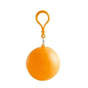 Folding ultra lightweight disposable rain poncho into a compact storage sphere