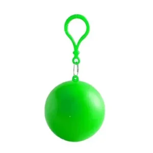 Folding ultra lightweight disposable rain poncho into a compact storage sphere