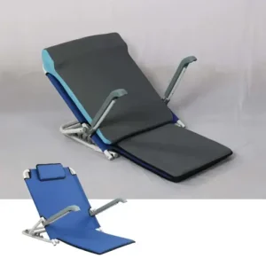 Multi-position adjustable steel notch mechanism on bed backrest supporter for seniors
