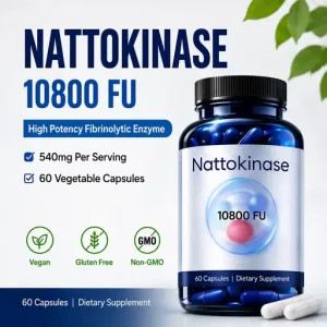 Nattokinase 10800 FU Capsules Dietary Supplement