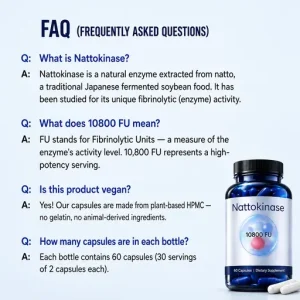 Nattokinase 10800 FU Capsules Dietary Supplement