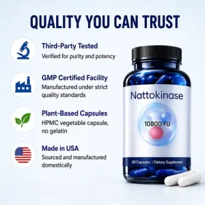 Nattokinase 10800 FU Capsules Dietary Supplement