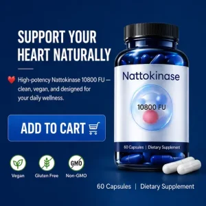 Nattokinase 10800 FU Capsules Dietary Supplement