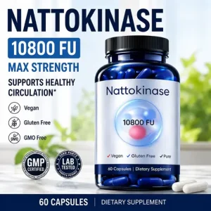 Nattokinase 10800 FU Capsules Dietary Supplement