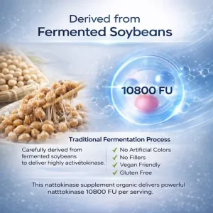 Nattokinase 10800 FU Capsules Dietary Supplement