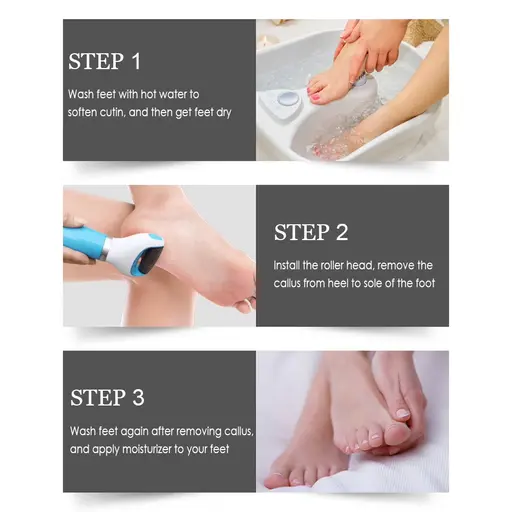 Rechargeable Electric Foot Grinder Callus Remover Dead Skin Scrubber