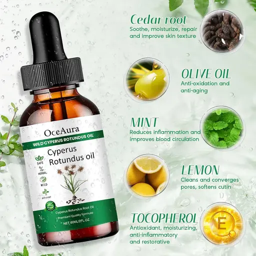 OceAura Cyperus Rotundus Oil Hair Removal Formula