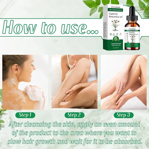 OceAura Cyperus Rotundus Oil Hair Removal Formula