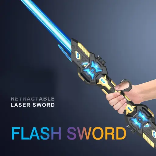 Rechargeable Telescopic Power Laser Toy Sword Extended with LED Lights