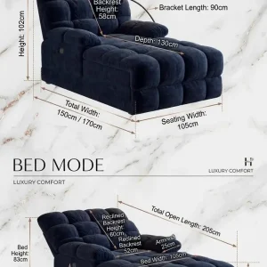Electric Recliner Chaise Cloud Lounge Sofa