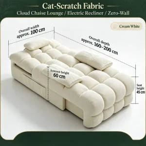 Electric Recliner Chaise Cloud Lounge Sofa